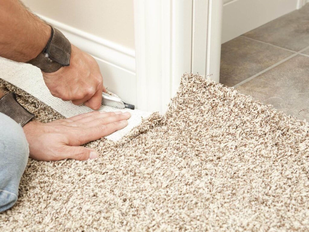 What are the different types of carpet materials available for installation?